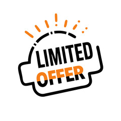 Fototapeta premium Limited offer label with decorative design