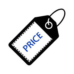 Price tag label with stitched border design	