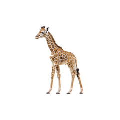 Fototapeta premium Young Giraffe Standing Gracefully in Natural Habitat Environment