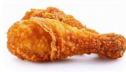 fried chicken drumsticks isolated on white background with clipping path
