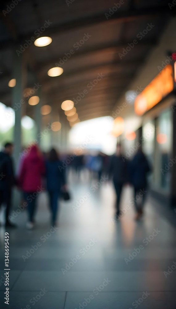 Poster generative ai capturing the blurry essence of urban transit and commuting
