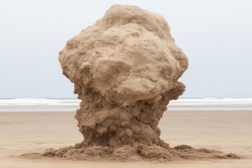 Sand dune sculpture on a beach