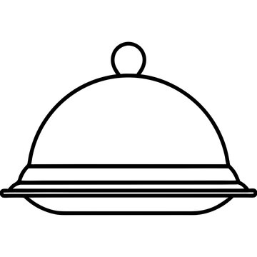 recommend clip art: Abstract Serving Tray Vector Line Art