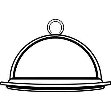recommend clip art: Abstract Serving Tray Vector Line Art