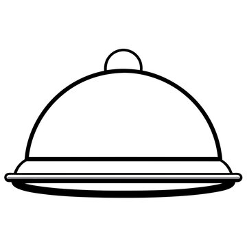 recommend clip art: Abstract Serving Tray Vector Line Art