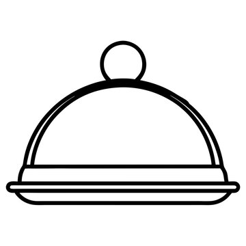 recommend clip art: Abstract Serving Tray Vector Line Art