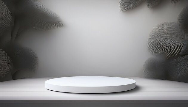 white dias or pedestal for product display and photoshoot
