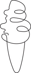 hand drawn vector illustration of an ice cream