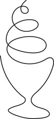 doodle one line ice cream
