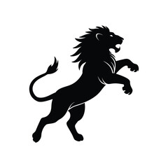 jump lion silhouette art