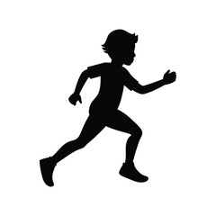 running boy silhouette art