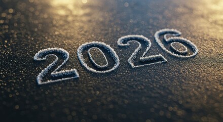 Frosty 2026 New Year's Eve Winter Background Image Perfect for holiday cards and calendars