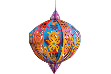 Vibrant Colorful Floral Paper Lantern Ornament Hanging Decoration Design