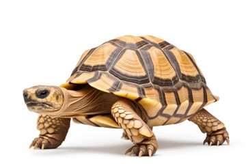 Obraz premium Tortoise reptile animal white background.