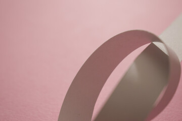 White and pink 3d background, copy space