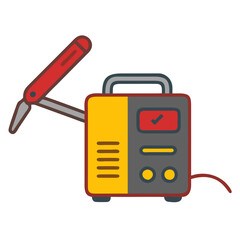 Fototapeta premium Welding Machine Icon in a colorful flat design