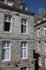 The city walls and houses of Saint-Malo in Brittany, France