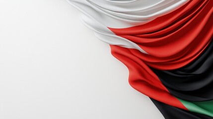 Elegant Draped Palestinian Flag: A Symbol of Heritage and Pride