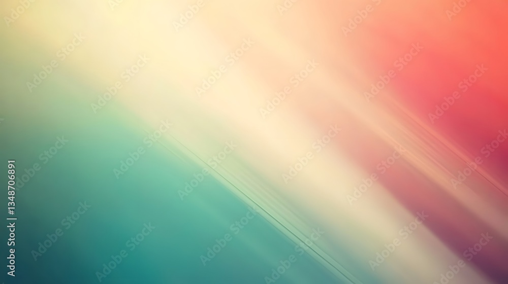 Poster abstract image displays colored diagonal streaks of differing shades