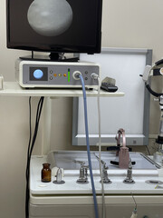 Medical equipment, healthcare device with screen, modern clinic