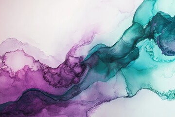 Fototapeta premium This is a detailed close up of a stunning purple and blue marble painting