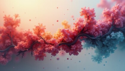 Cherry Blossom Dream with Painterly Style and Ethereal Mood