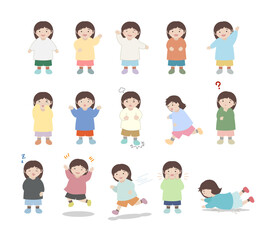 こどものイラスト（女の子, 男の子, 少女, 少年）