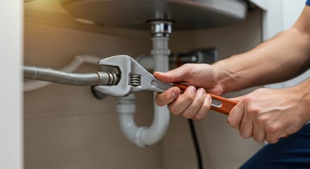 <Professional Plumbing Repair: Fixing Pipes and Faucets with Essential Tools for Home Maintenance>