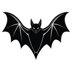 bat silhouette design as halloween illustration, creepy vector with transparent background, dark illustration for halloween, Bat icon set. Vector illustration., Collection of halloween bats silhouette