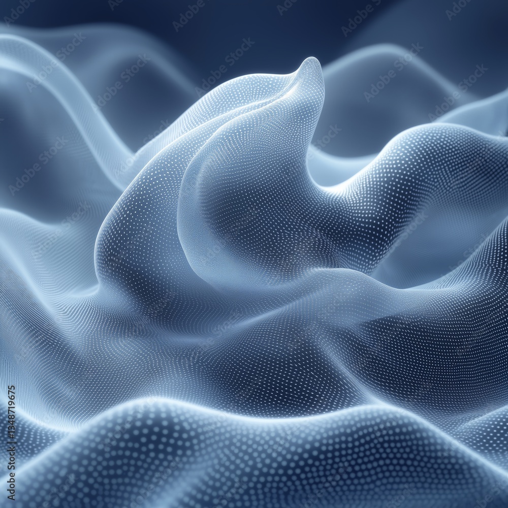 Aufkleber abstract wave pattern with flowing shapes and subtle blue color tones.