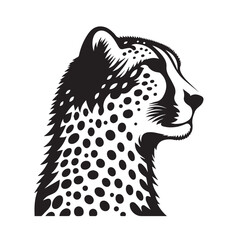 various cheetah silhouette set stock vector, cheetah black Silhouette vector art Illustration with white background, Cheetah silhouette, Cheetah running silhouettes, Cheetah vector illustration.