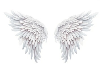 Obraz premium Angel wings white white background creativity.