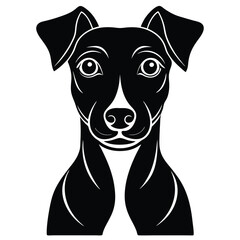 vector, isolated black silhouette of a dog, collection, Dog silhouettes, Vector black and white illustration of a sitting dog isolated on a white background, Dog Breeds silhouette set.