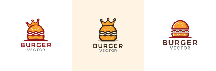Burger house vector logo design 