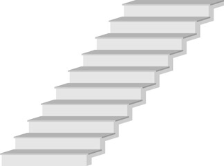 Minimalist abstract staircase design, featuring a series of floating steps forming a geometric zigzag pattern. The artwork has a monochrome color scheme with soft shadows	
