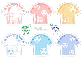サッカー■ユニフォームのメッセージカードセット © yuriharu