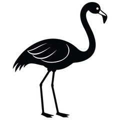 Obraz premium flamingo vector design, awesome flamingo ,high resolution printable flamingo artwork and Flamingo silhouette vector illustration Flamingo silhouette vector Silhouette Art & Illustration.