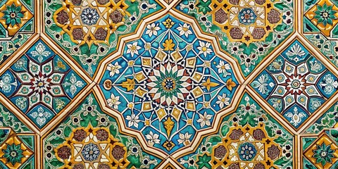 Elegant Arabesque Tile Mockup:  Intricate Design, Seamless Pattern,  Luxury Bathroom Decor