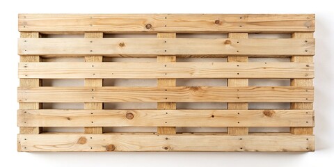 Empty Wooden Pallet Top View Mockup - Rustic Texture Background for Product Display