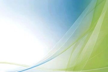 Obraz premium Abstract artwork of flowing ribbons in blue and green hues