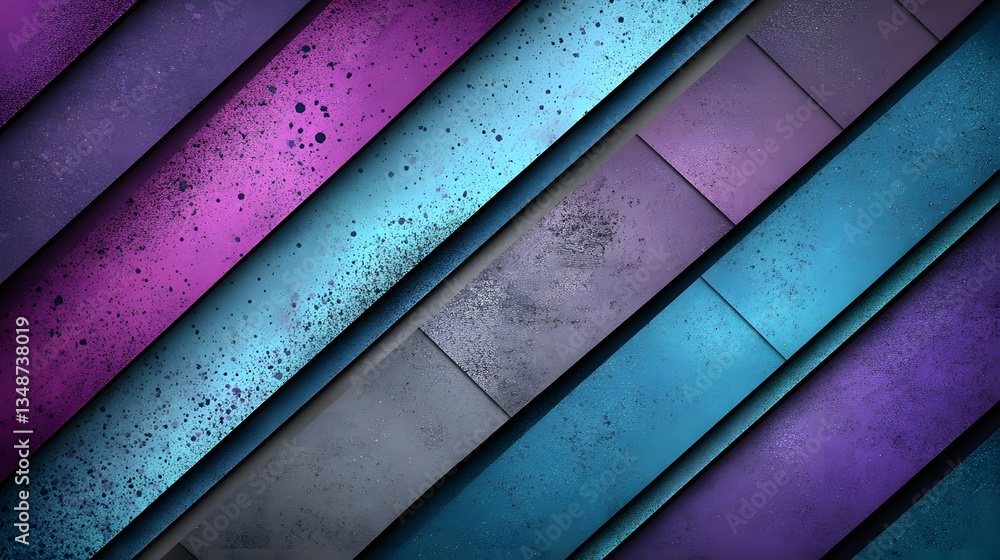 Aufkleber abstract colorful diagonal rectangles with textured patterned surface designs