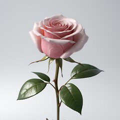 Close-up of a beautiful, delicate pink rose.