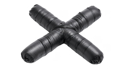 Black X Symbol Isolated On Transparent Background A 3D Rendered Abstract Shape Design With Geometric Pattern Texture A Modern Digital Graphic Illustration