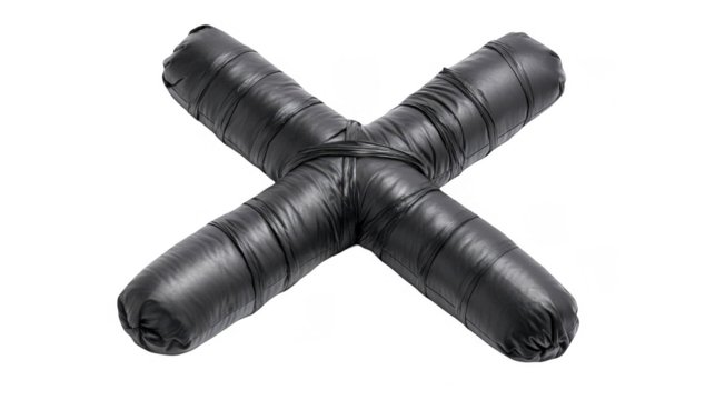 Black X Symbol Isolated On Transparent Background A 3D Rendered Abstract Shape Design With Geometric Pattern Texture A Modern Digital Graphic Illustration - Powered by Adobe