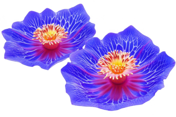 Blue Floral Illustration With Transparent Background Showcasing Ornamental Blooms And Delicate Petals In Vibrant Colors