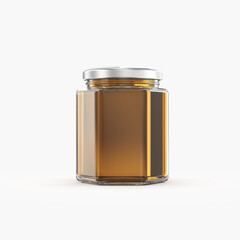 glass jar with honey