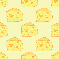 Seamless pattern with cheese doodle for decorative print, wrapping paper, greeting cards, wallpaper and fabric