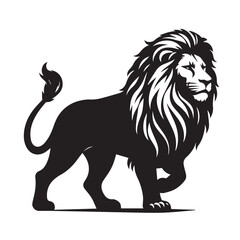 Lion head logo icon, lion face vector Illustration, on a isolated background, EPS, lion silhouette set. isolated vector image of african carnivore, Silhouette lion collection - vector illustration.