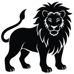 Lion head logo icon, lion face vector Illustration, on a isolated background, EPS, lion silhouette set. isolated vector image of african carnivore, Silhouette lion collection - vector illustration.