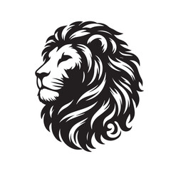 Lion head logo icon, lion face vector Illustration, on a isolated background, EPS, lion silhouette set. isolated vector image of african carnivore, Silhouette lion collection - vector illustration.
